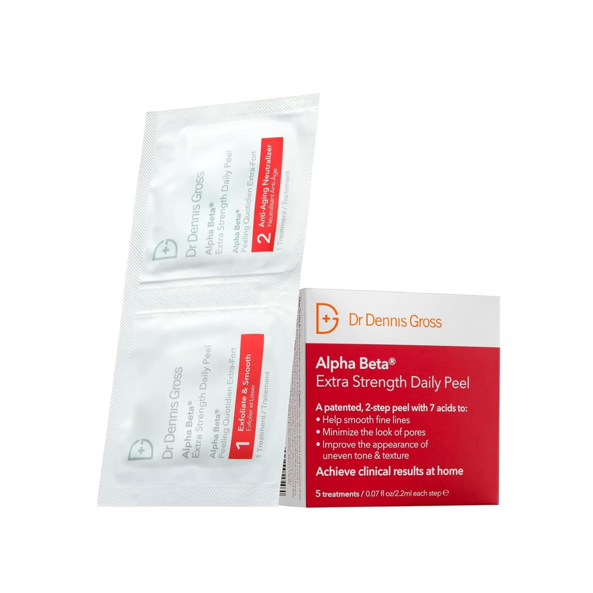Dr. Alpha Beta Extra Strength Daily Peel: for Oily Skin, Uneven Tone or Texture, Wrinkles or Enlarged Pores (5 Treatments)