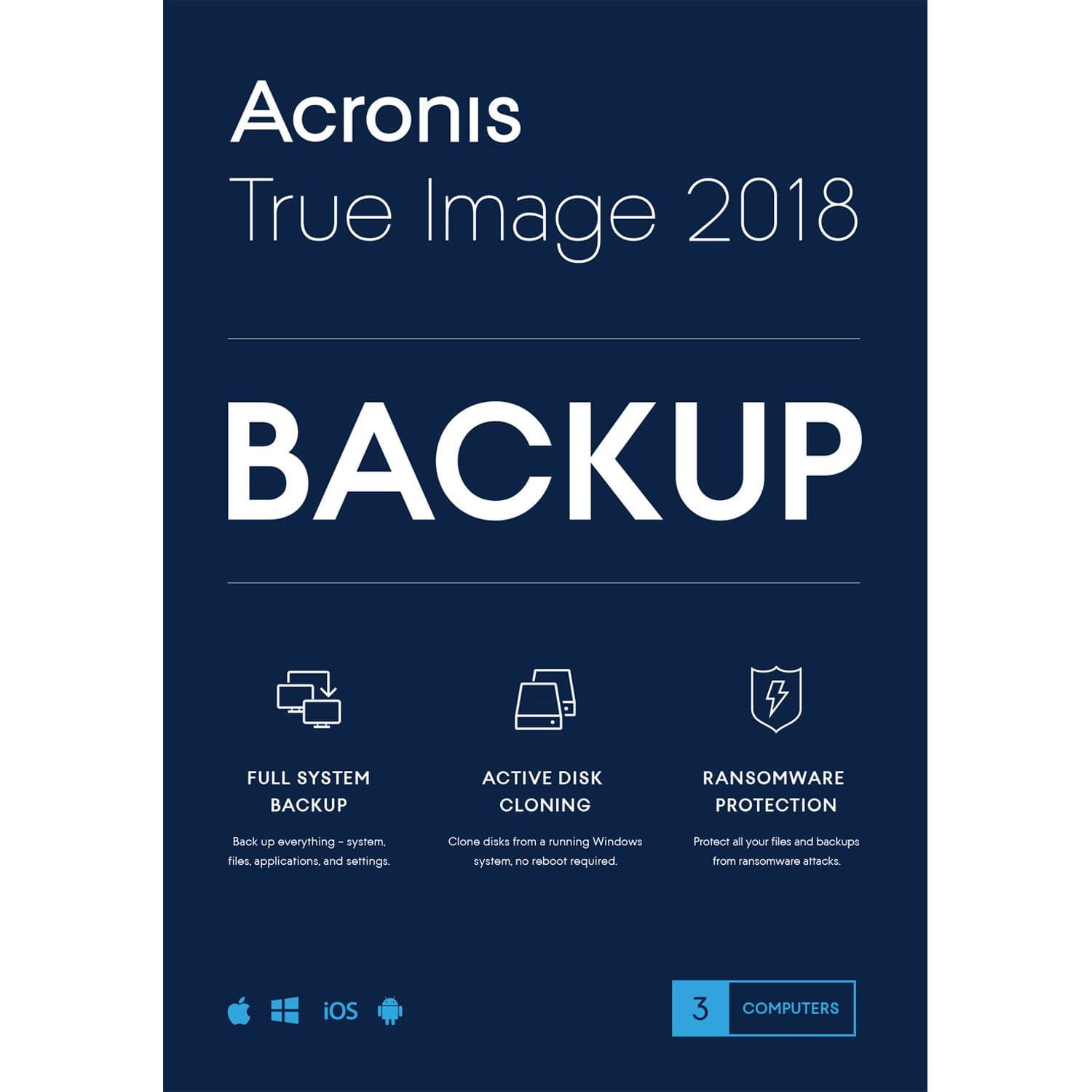 Acronis True Image 2018-3 Computer Backup Software