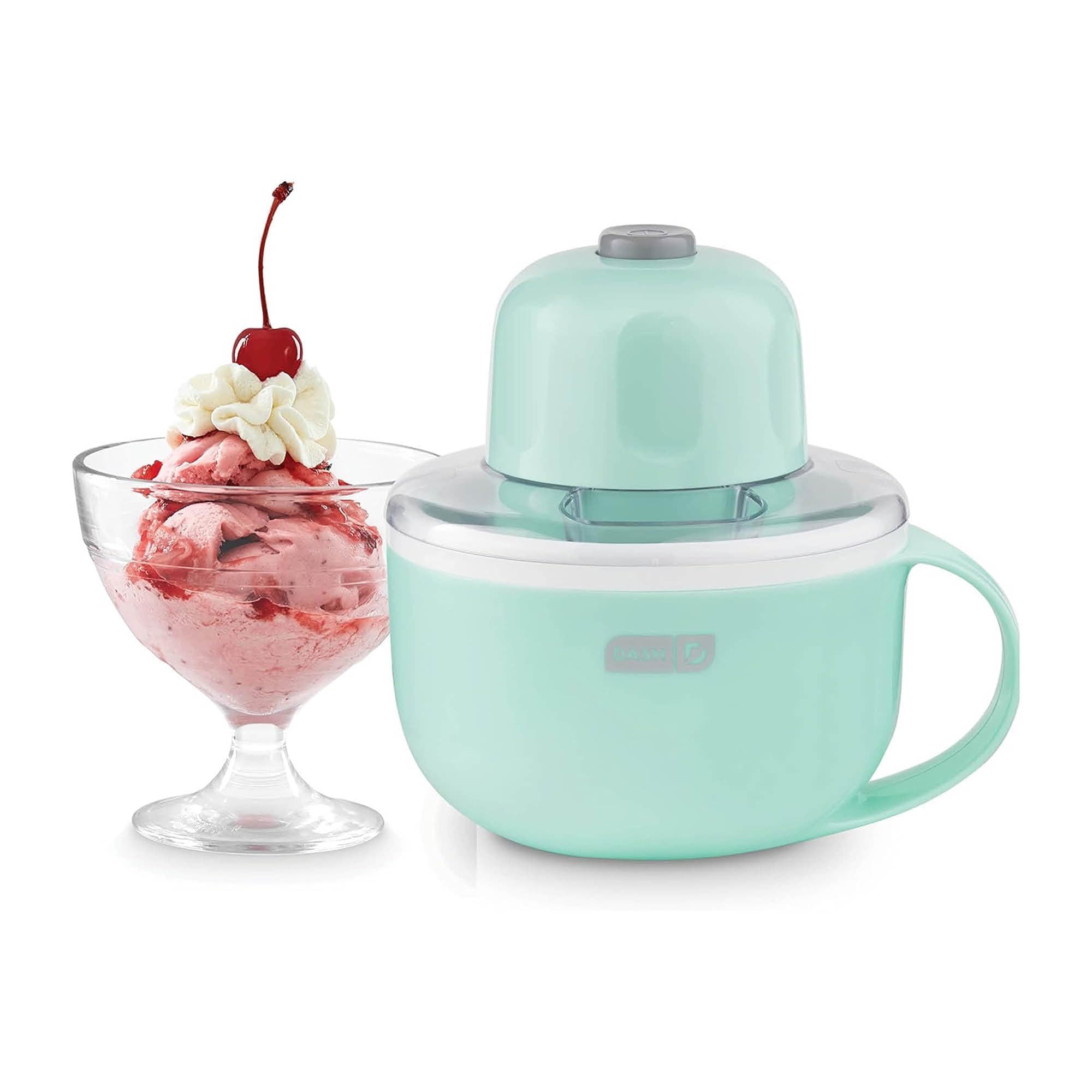 Dash My Mug Ice Cream Maker - Makes Single Serving of Gelato, Frozen Yogurt, Sorbet & More - Easy to Clean & Use - Aqua, 1 Bowl