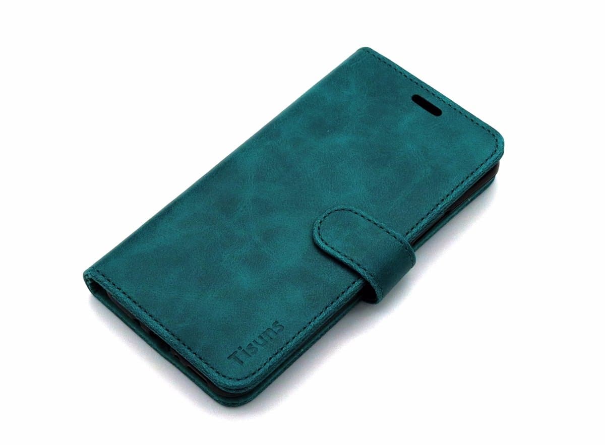 HTC U11 Plus Case,Tisuns HTC U11+ Leather Case, Flip Folio Book Case, Money Pouch Wallet Cover with Kick Stand for HTC U11+ / HTC U11 Plus (Green)
