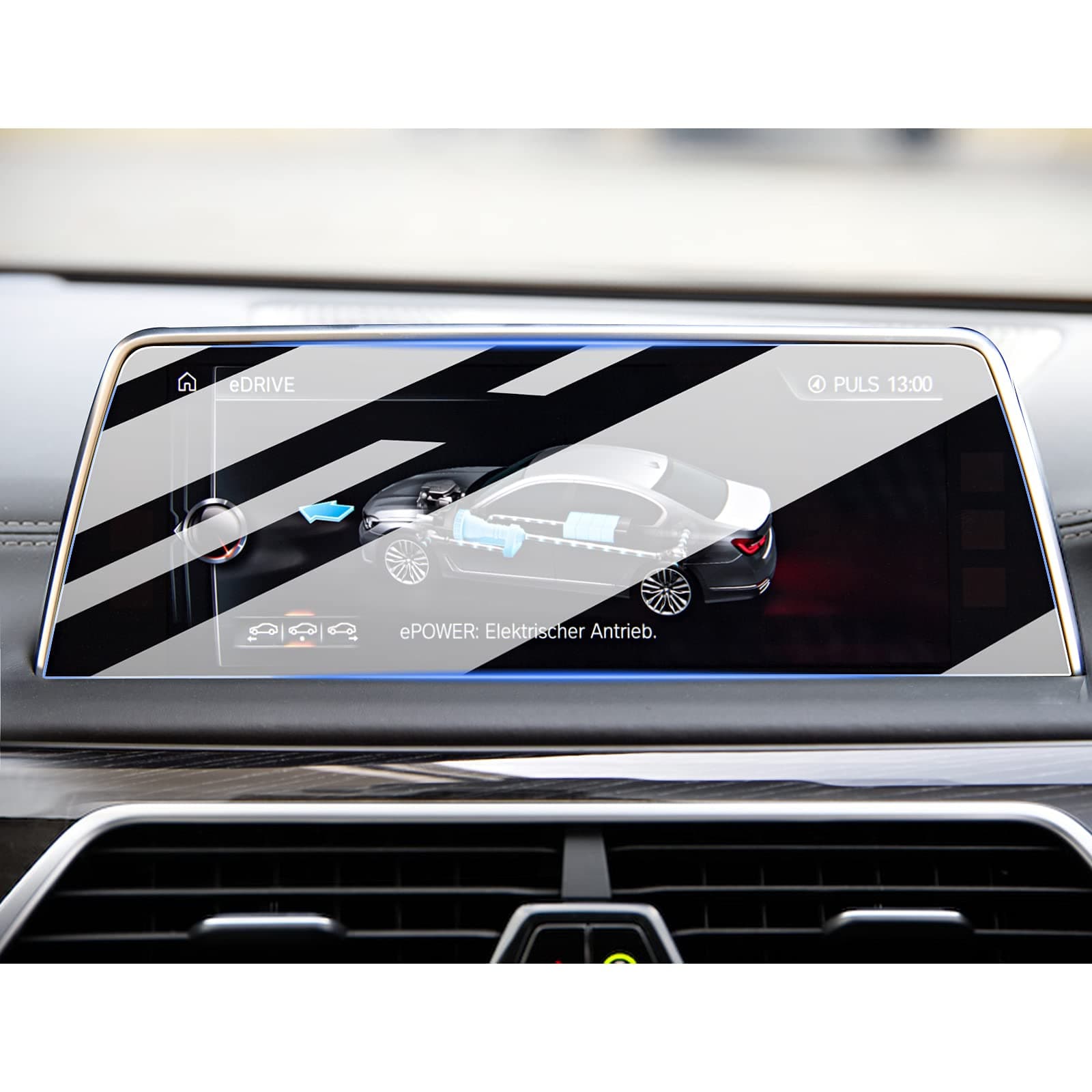 Glass Screen Protector for 2016-2019 B*MW 7 Series G11 G12 Interior Accessories Infotainment Display Screen Protector Foils Tempered Glass 9H Anti-Scratch Navigation Center Control Touchscreen Protective Film (2016-2019 10.25 Media)