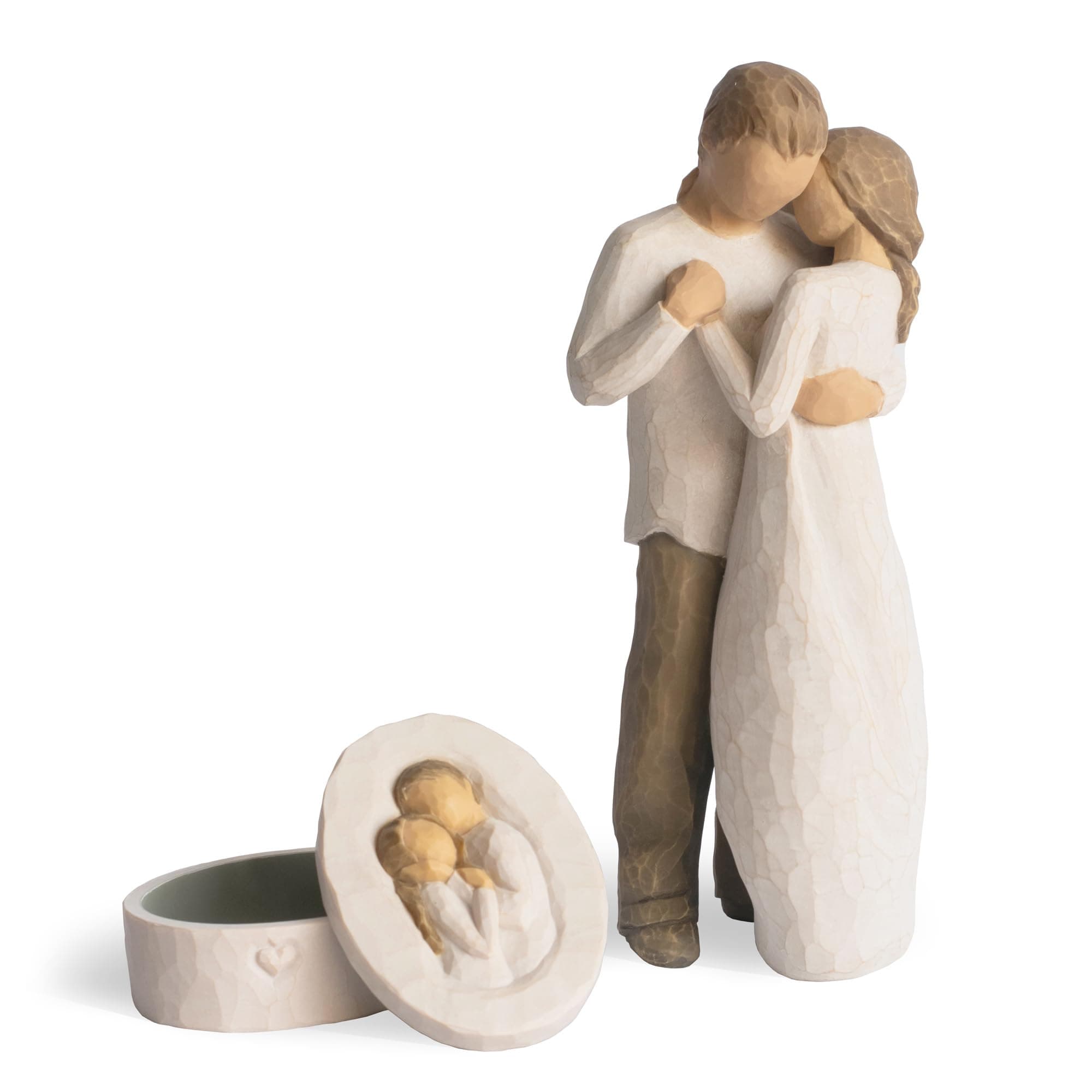 Willow Tree Promise Figure Plus Embrace Keepsake Box, Sculpted Hand-Painted 2-Piece Set