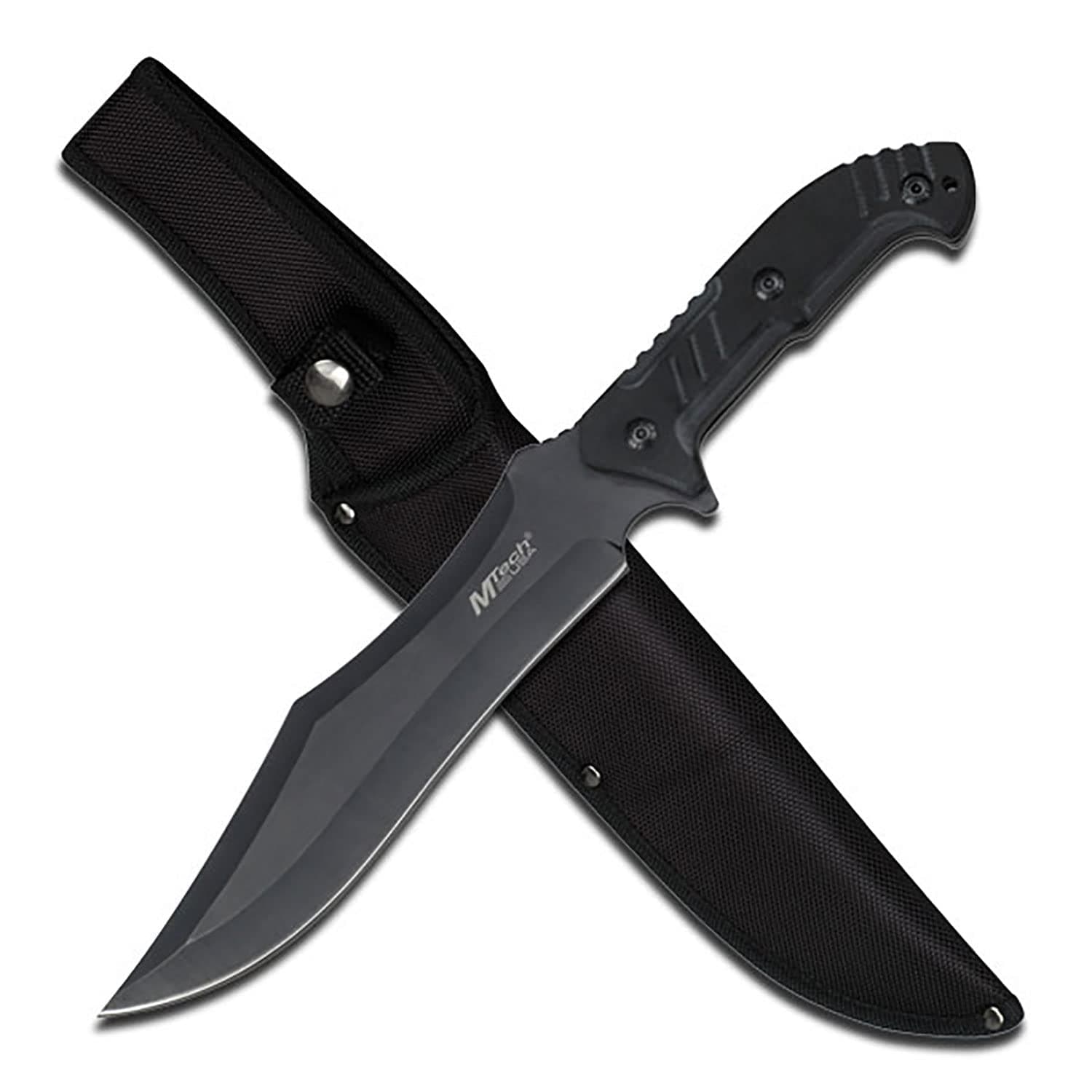 Master Cutlery MTech USA MT-20-39 Fixed Blade Knife, Black Clip Point Blade, Black G10 Handle, 14-Inch Overall