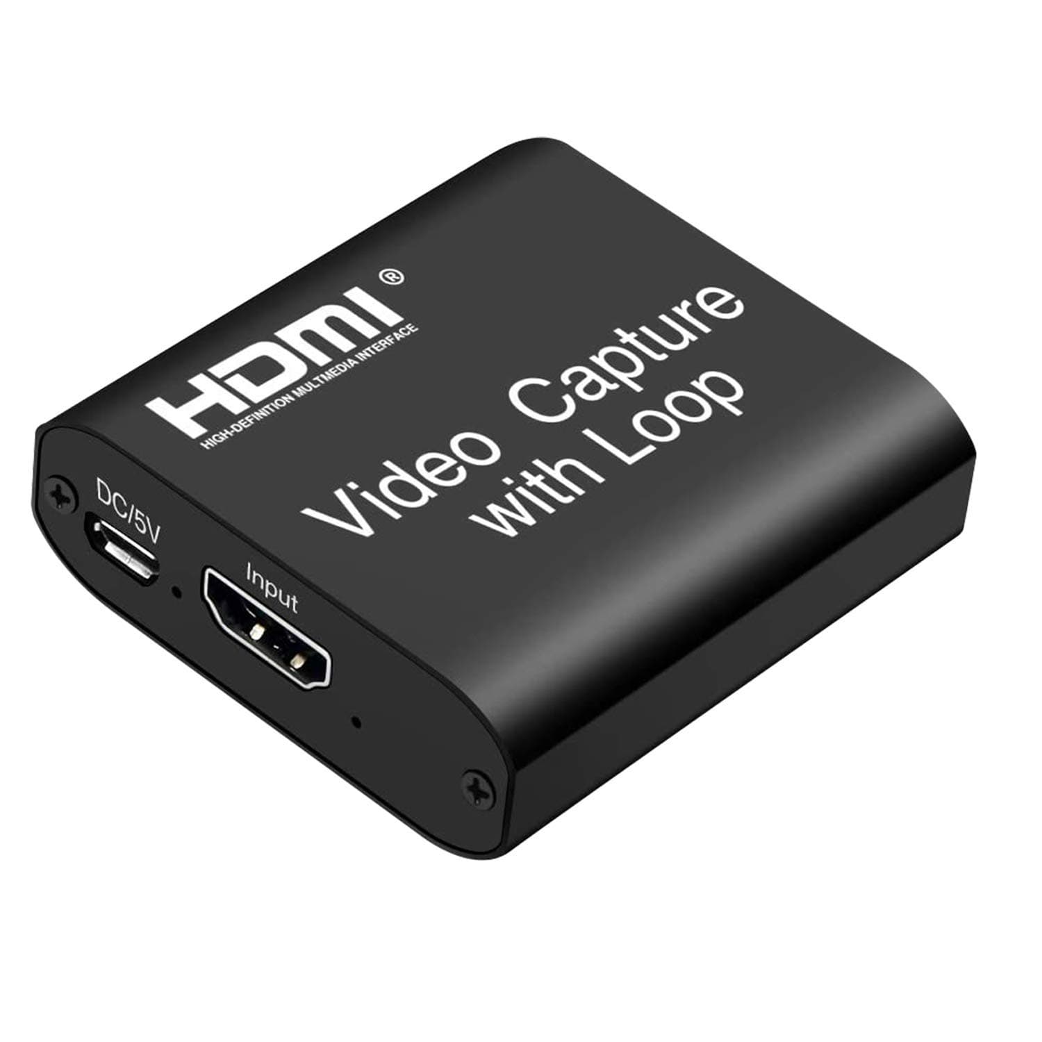 Video Capture Card 4K HDMI Device with Loop Out, Full HD 1080P Game Capture Video Recorder for Live Streaming, Broadcasting or Video Conference,S3/PS4/Xbox One/DSLR/Camcorders