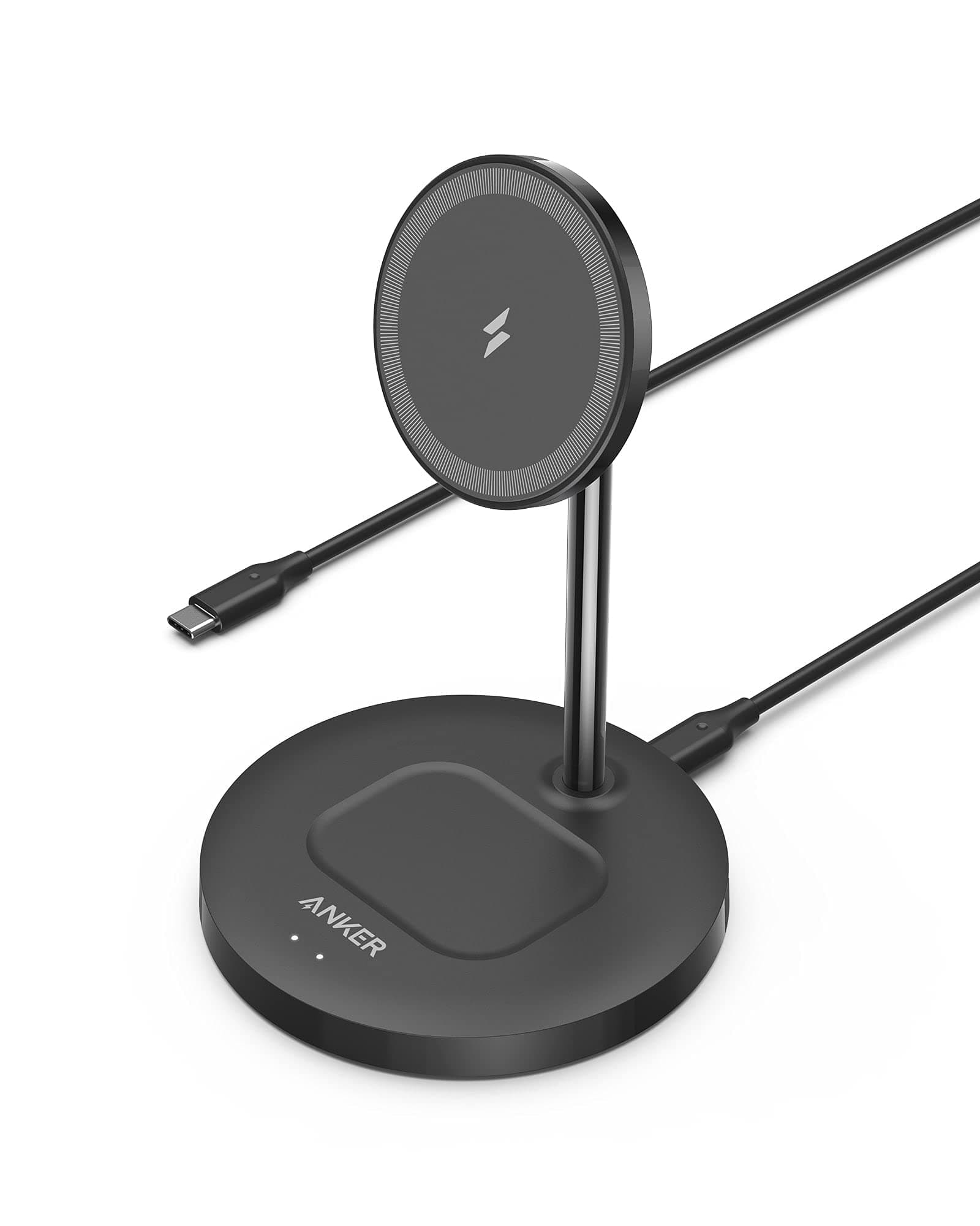 Anker Wireless Charging Stand for Cellular Phone,PowerWave 2-in-1 Magnetic Stand Lite with 5 ft US