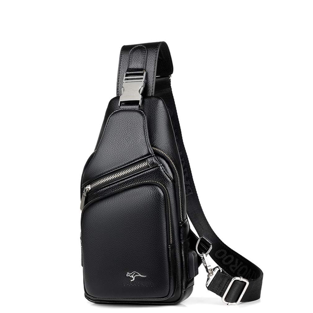 Men Messenger Bags Leather Chest Pack