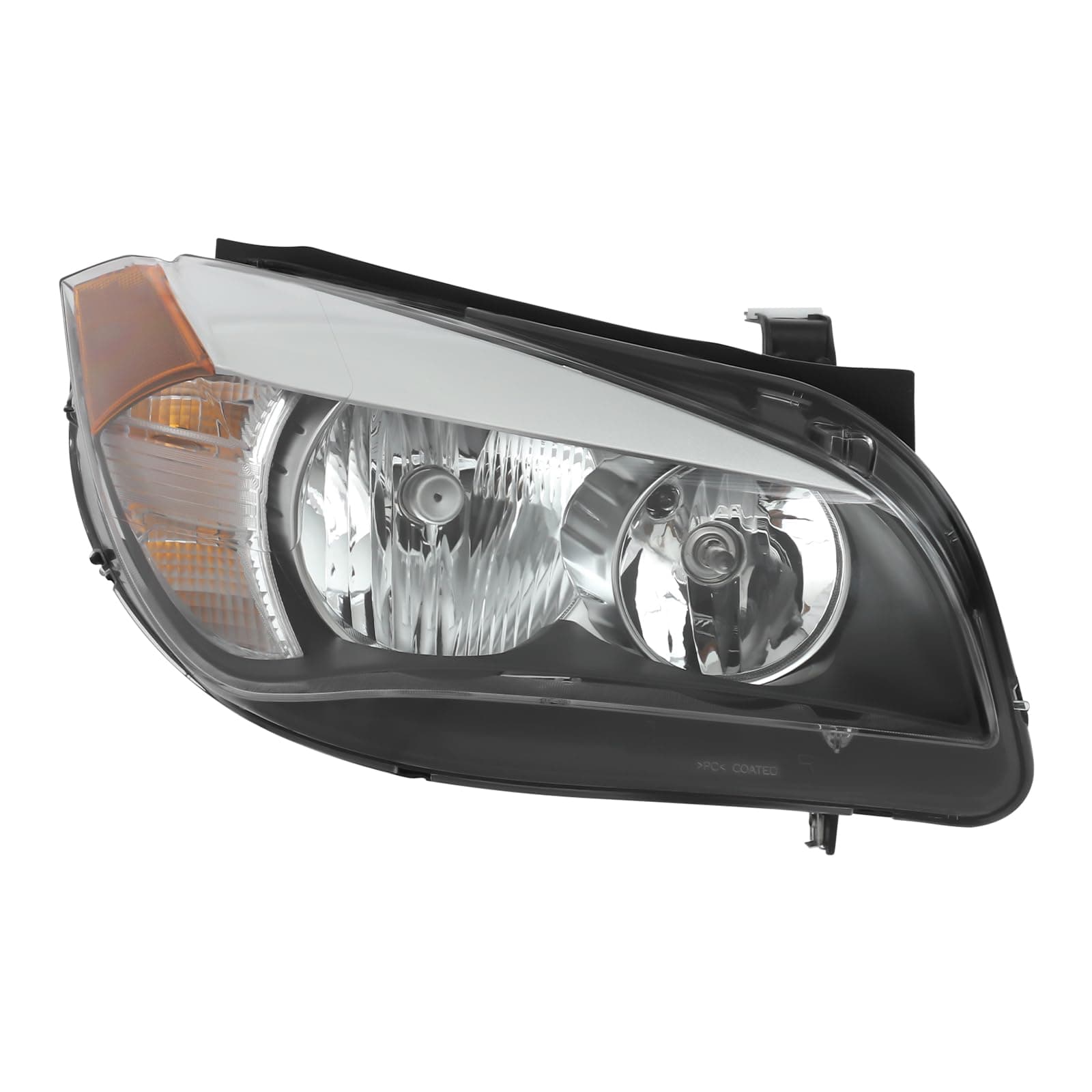 Front Halogen Headlight Assembly Compatible Left+Right Side Driver & Passenger Head Lights Direct Replacement Headlamps Perfect Match Car Assy Set for 2013 2014 2015 BMW X1 (Right)