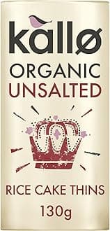 Fairtrade Organic Thin Slice Rice Cakes - Unsalted (130g) - Pack of 6
