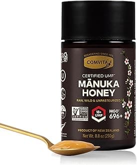 Manuka Honey UMF 18+ (MGO 696+) - Raw Manuka Honey New Zealand, Pure & Unpasteurized, Superfood for Immune Health, Use in Tea, Wild, Monofloral, Non-GMO - 250g (8.8 oz)