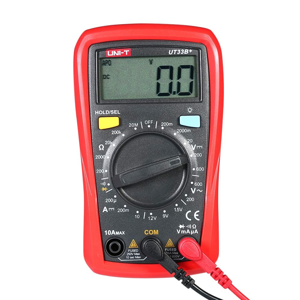 UT33B+ Handheld LCD Digital Multimeter DC/AC Voltage DC Current Meter Resistance Tester Voltmeter Ammeter