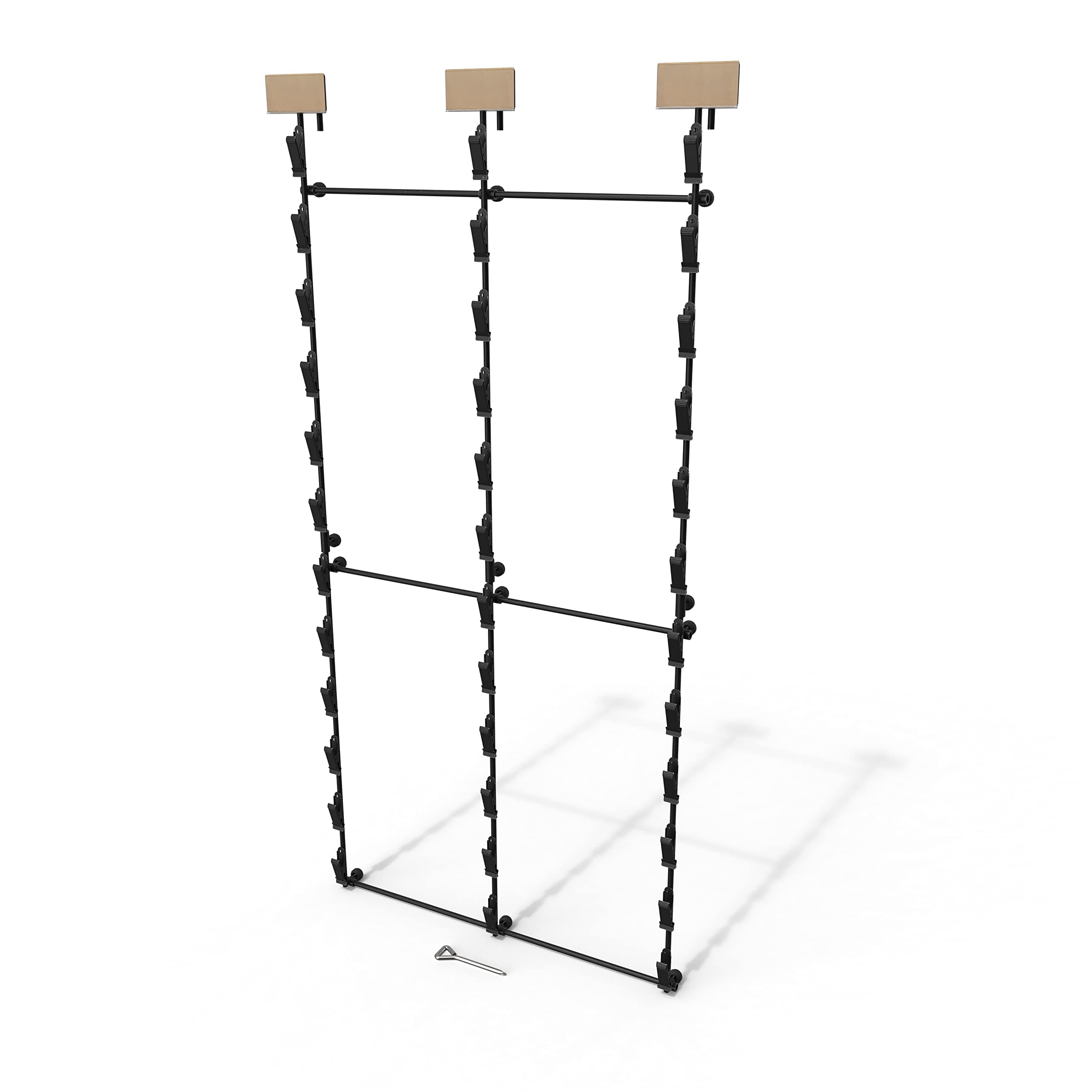 DS THE DISPLAY STORE 3pcs Hanging Strips, Chip Holder for Concession, Clip Strips for Merchandising, Potato Chip Bag Holder Rack, Hanging Chip Display Rack Black, Hanging Chip Rack Display Stand