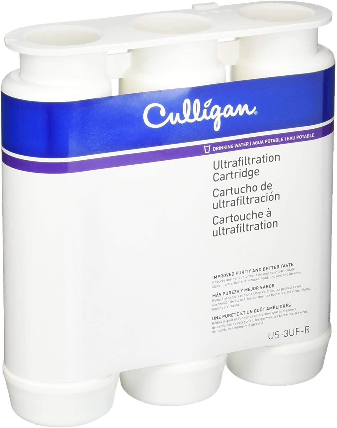 Culligan US-3UF-R Under- Sink Drinking Water Filter Replacement Cartridge, White, 2 Count (Pack of 1)