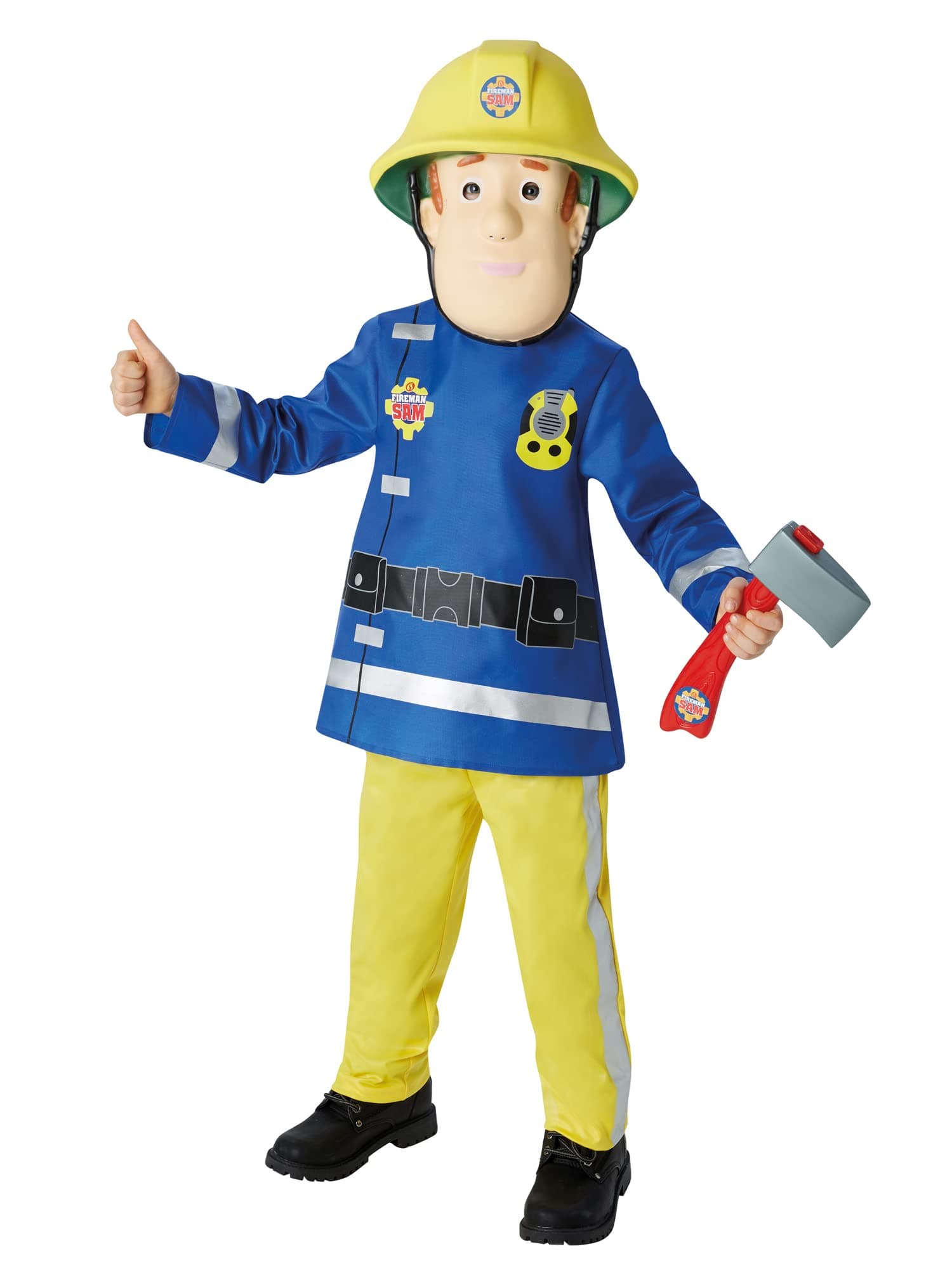Official Kid'S Fireman Sam Costume - Small, Multi-Coloured