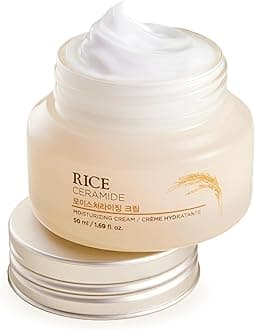Rice Ceramide Cream, Hydrating Face Moisturizer, for Dry & Combination Skin, Lightweight, Fast-absorbing, 1.69 fl. oz.