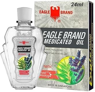 Case Set - White Dozen Eagle Essentail Medicated Oil - Muoi Hai Chai Dau Con O Trang - 24mL per Bottle with 12 Bottles per Order - Made in Singapore