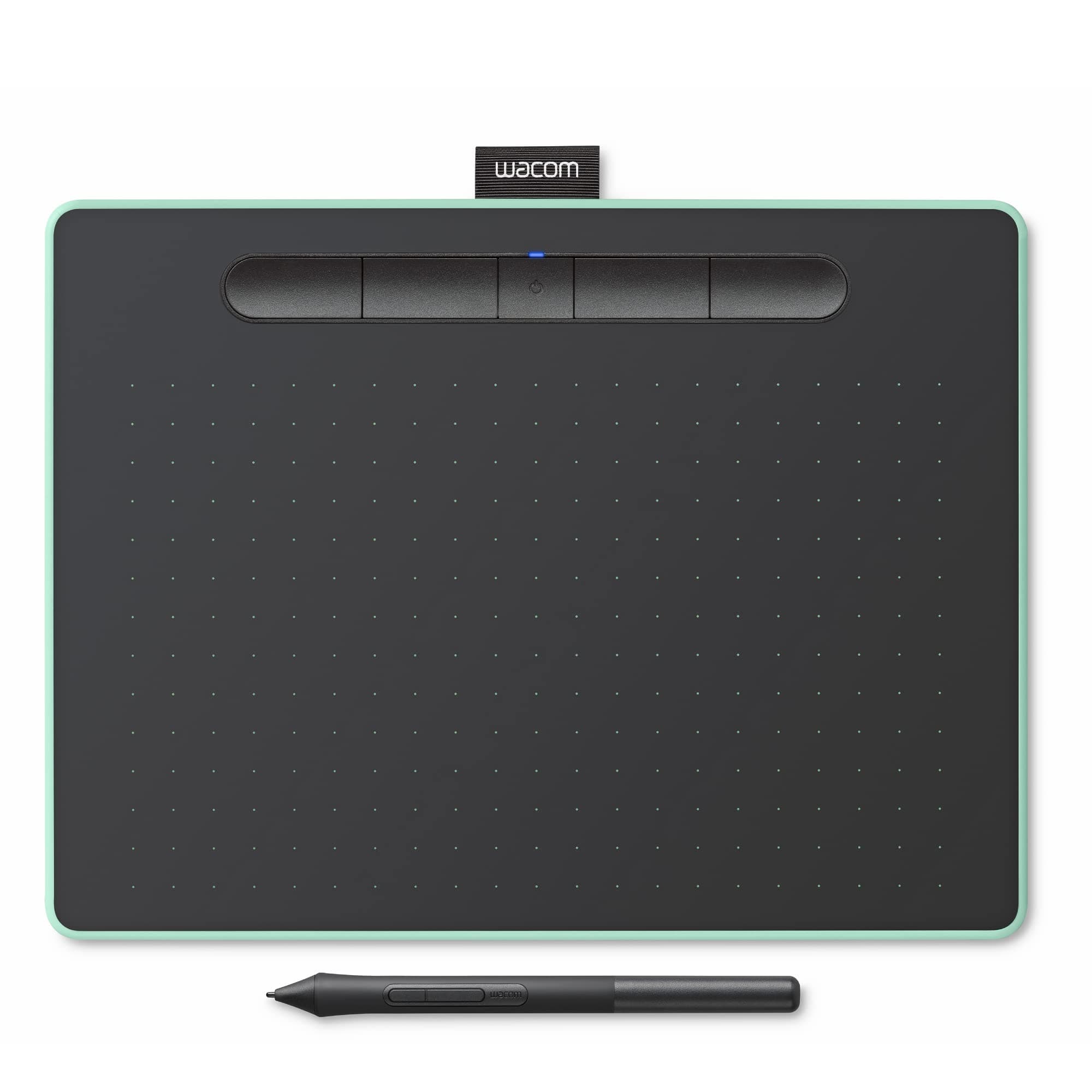 Intuos Medium Bluetooth Graphics Drawing Tablet, Portable for Teachers, Students and Creators, 4 Customizable ExpressKeys, Compatible with Chromebook Mac OS Android and Windows - Pistachio