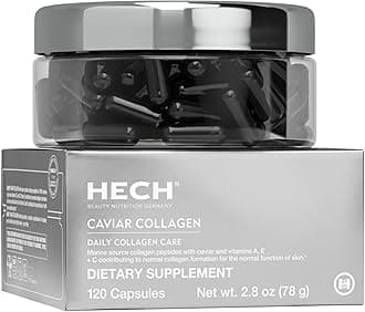 Caviar Collagen Capsules - Beauty Supplement with 2,000 mg Marine Collagen Peptides, Caviar Extract and Vitamin Complex