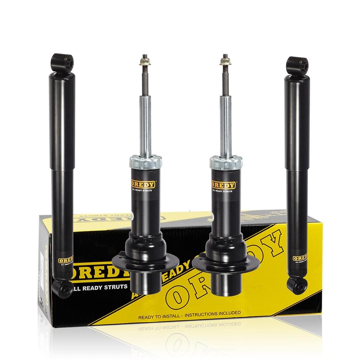 OREDY Front Rear Shock Absorbers Suspension Kit Replacement for 2007-2011 Dodge Nitro 2002-2012 Jeep Liberty - 344404 331017