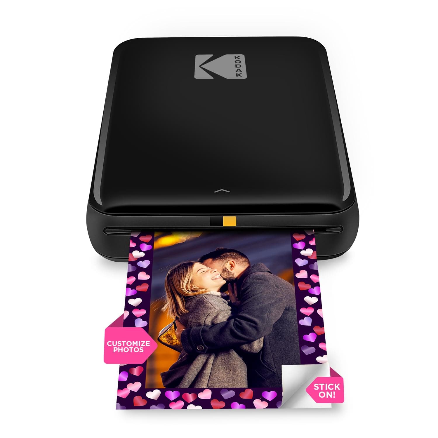 Step Wireless Mobile Photo Mini Printer (Black) Compatible w/iOS & Android, NFC & Bluetooth Devices