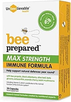 UnbeelievableHealth Bee Prepared Max Strength Immune System Formula - Created by Nutritional Experts - Contains Bee Propolis, Elderberry and More – Immunity Support Supplement