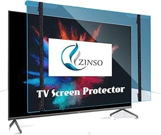 ZINSO 49 Inch 3mm Acrylic TV Screen Guard | 9H Hardness | Scratch & Splash Resistant | ISO Certified Protection with Ultra HD Clarity