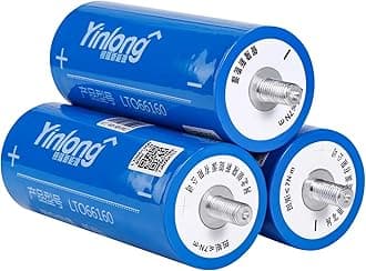 USA Stock 6pcs GreenLithium 2.3v 45ah OriginalYinLong Lto Cell 66160F Lithium Titanate Battery Fast Charging Batteries,30000 Cycles,-50℃~60℃ Suitable for Extreme Temperatures