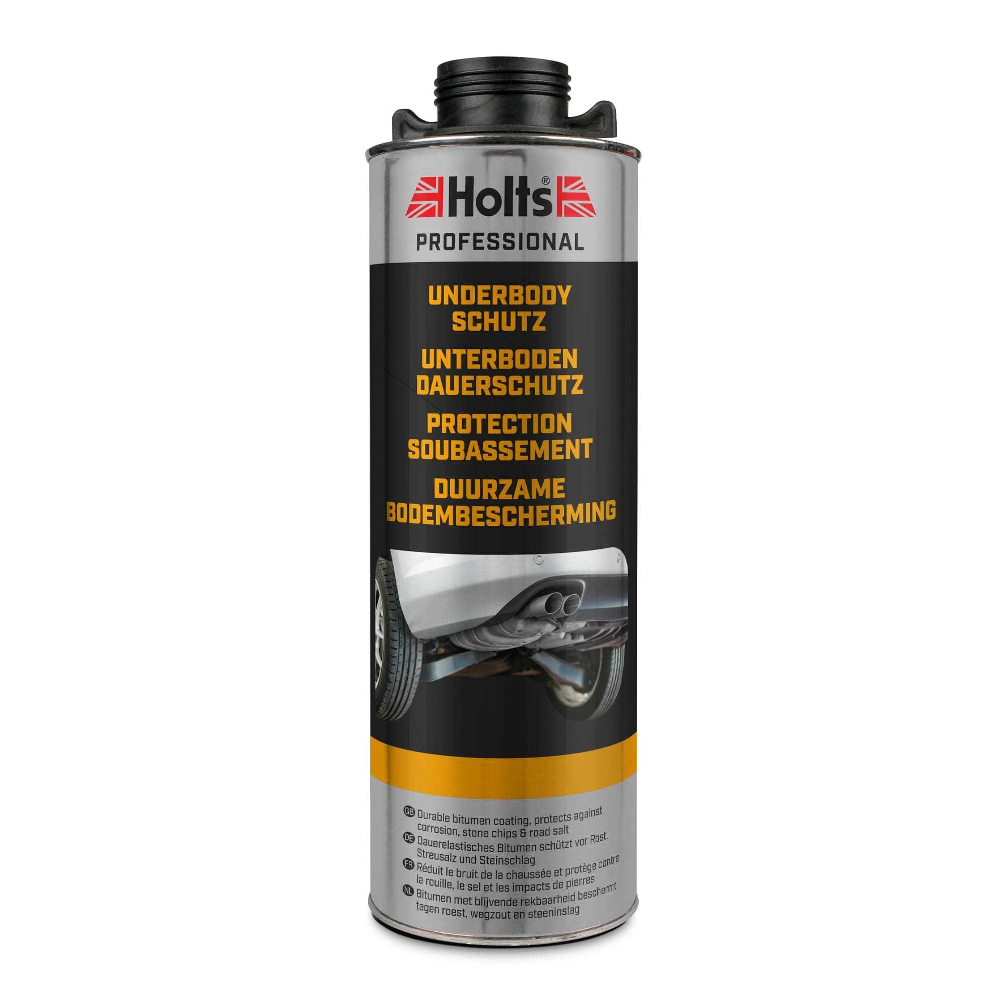 Holts Underbody Schutz Sealer, Durable Bitumen Coating Prevents Rust with Stone Chip Protection, Car Underseal for use after Rust Converter, 1Liter