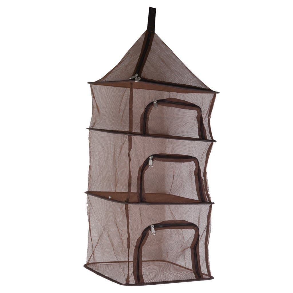 Crazystone's Hanging Drying Shelf 4 Layer Rack Storage Basket Tableware Food Dry Net