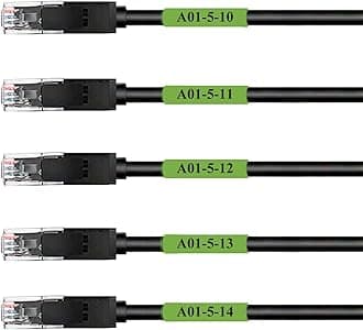 Self-Laminating Wrap Around Cable Labels – Letter Sheet Laser Printer Only – for Wire Marking Identification (Green, 25 Sheets (800 Labels))