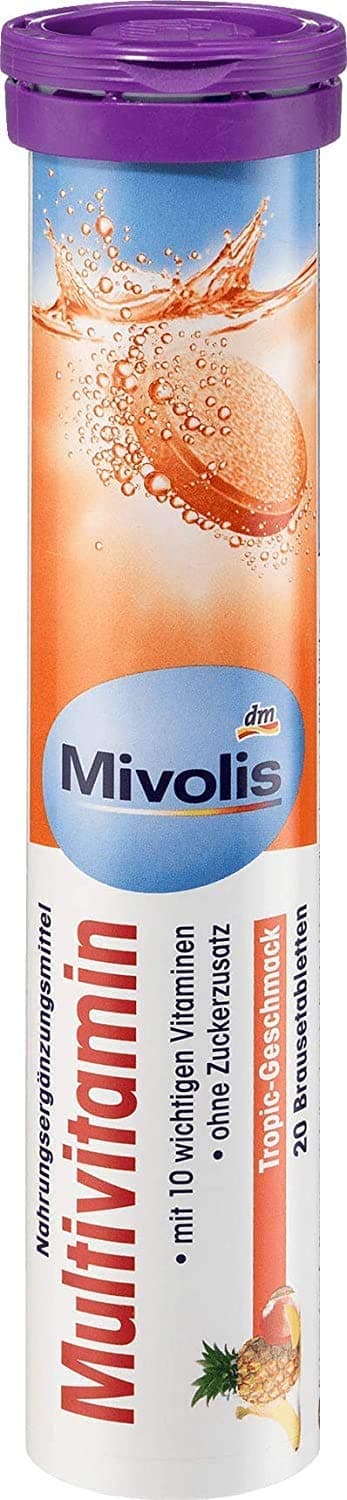 Mivolis Multivitamin effervescent Tablets - Dietary Supplements 1 Pack x 20 pcs | Germany