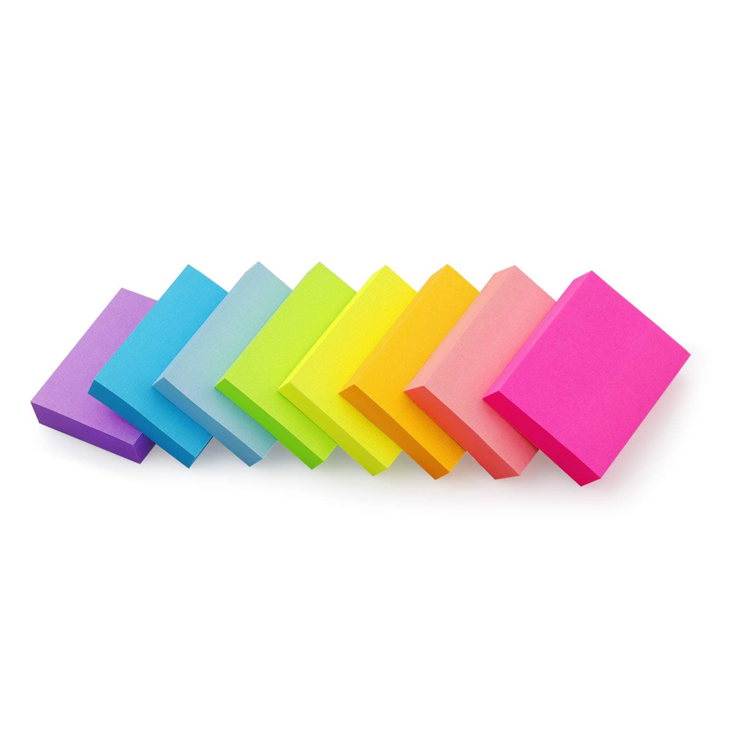 Sticky Notes, 1.5" x 2", Bright Color Sticky Pads, 8 Pads/Pack, 100 Sheets/Pad, Total 800 Sheets