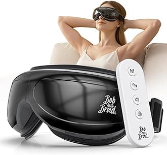 BOB AND BRAD Eye Massager with Remote Control FSA Eligible HSA - EyeOasis 2 Eye Massager with Heat Compress - Electric Headache Massager with Heat for Migraines & Dry Eye Relief