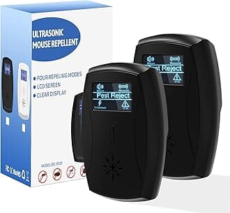 HIYAA Ultrasonic Pest Repeller,4-in-1 Plug in Frequency Conversion Technology Pest Control Electronic Pest Repellent Indoor and Outdoor Efficient Repelling Pest,Safe Human & Pets (2 Pack,Black)