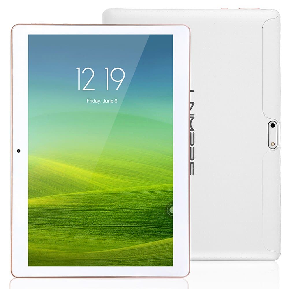 LNMBBS 10.1" Tablet PC Quad Core (3G/Wi-Fi Google Android Lollipop, 2GB RAM, 16GB HDD, Bluetooth, OTG, Dual SIM-card, Dual-camera) - White