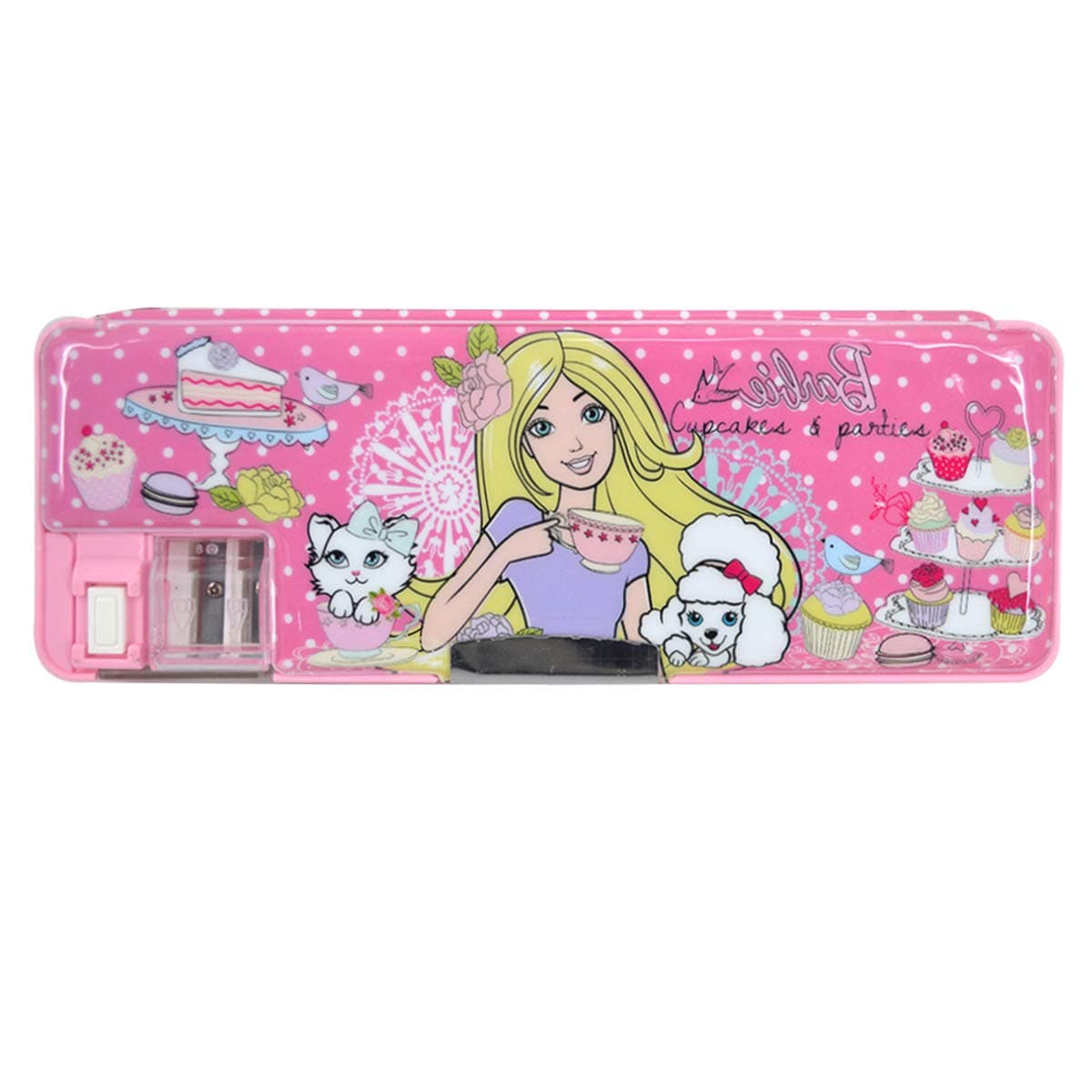 Rebecca Multifunctional Cartoon Pattern Pencil Case Cute Double-Sided Pencil Box for Kids (Pink 01)