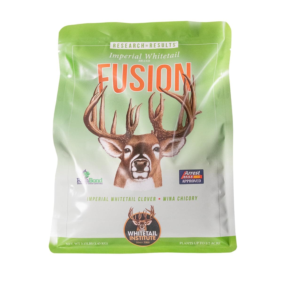 FUSION Deer Food Plot Seed for Spring or Fall Planting, Blend of Clover and Chicory for Maximum Deer Attraction, Heat, Cold and Drought Tolerant