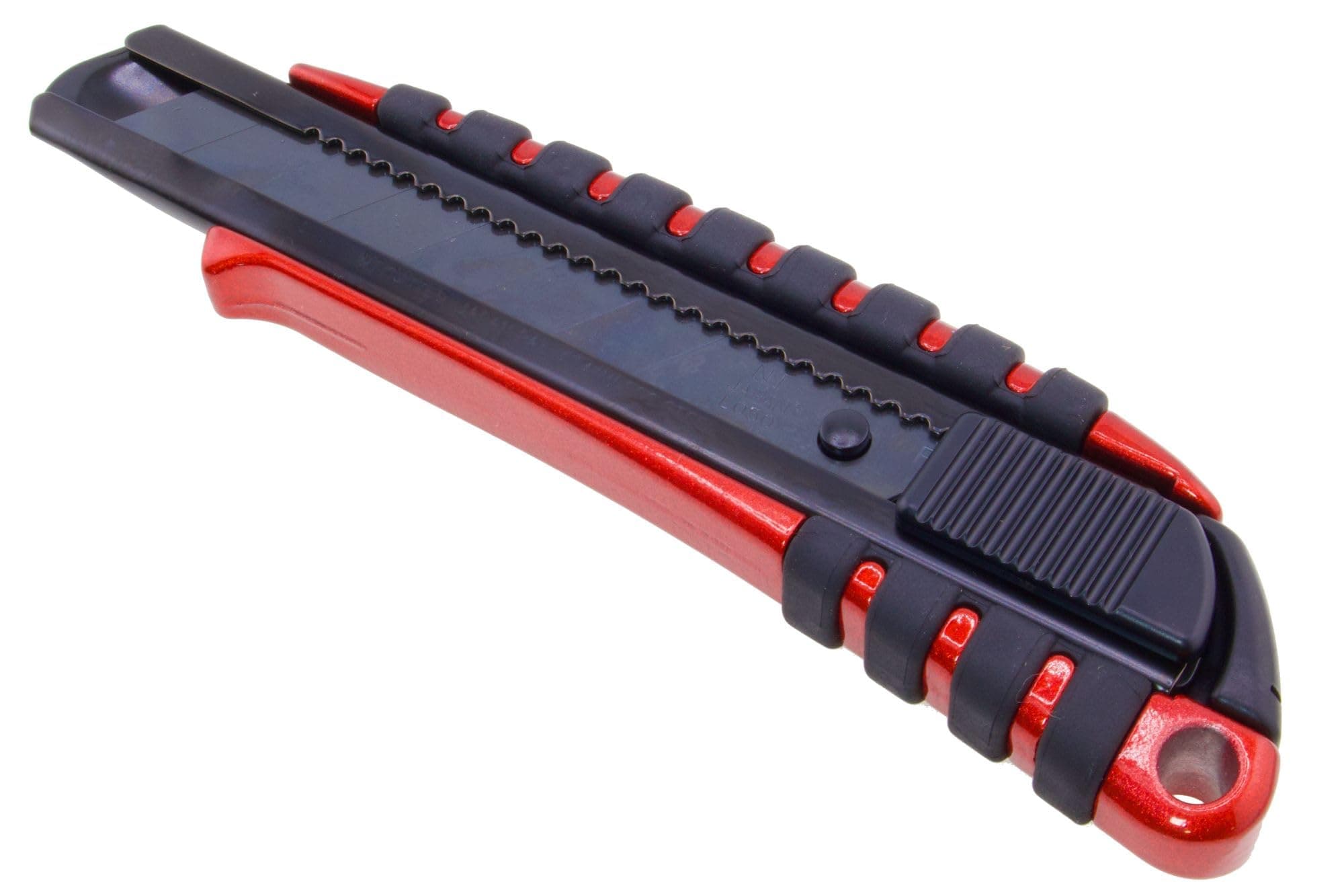 Premium Evolution PMG Series Aluminum Die-Cast Cushioned Grip Auto-Lock Utility Knife (PMGL-EV01R), 18mm Heavy-Duty