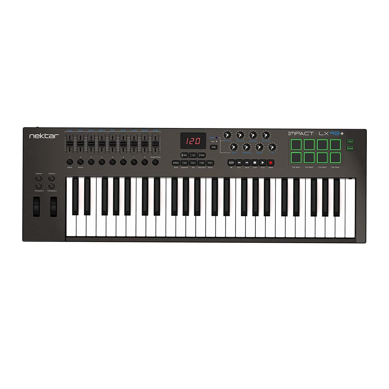 Nektar Impact LX49+ Keyboard Controller, Multicolored