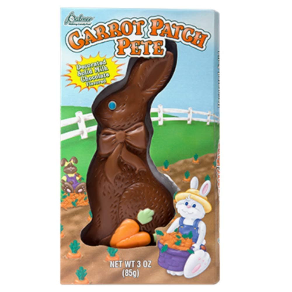 Palmer Solid Milk Chocolate Easter Bunny 3 Ounce (Carrot Patch Pete)