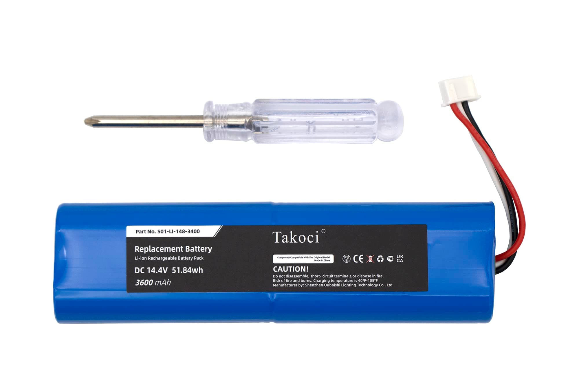 3600mAh Replacement Battery for Ecovacs Deebot Ozmo 900 905 920 930 937 N5 N8 Series Sweeping Robot fits Part Number S09-LI-148-3200