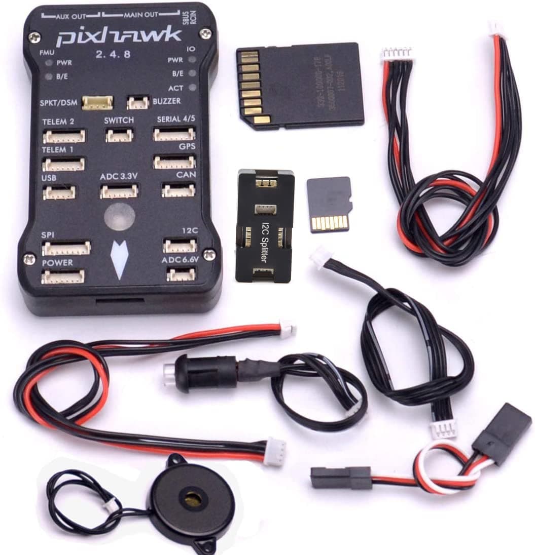Readytosky Pixhawk PX4 Flight Controller Pixhawk 2.4.8 32 Bit Flight Control Board+Safety Switch+Buzzer+I2C Splitter Expand Module+4GB SD Card