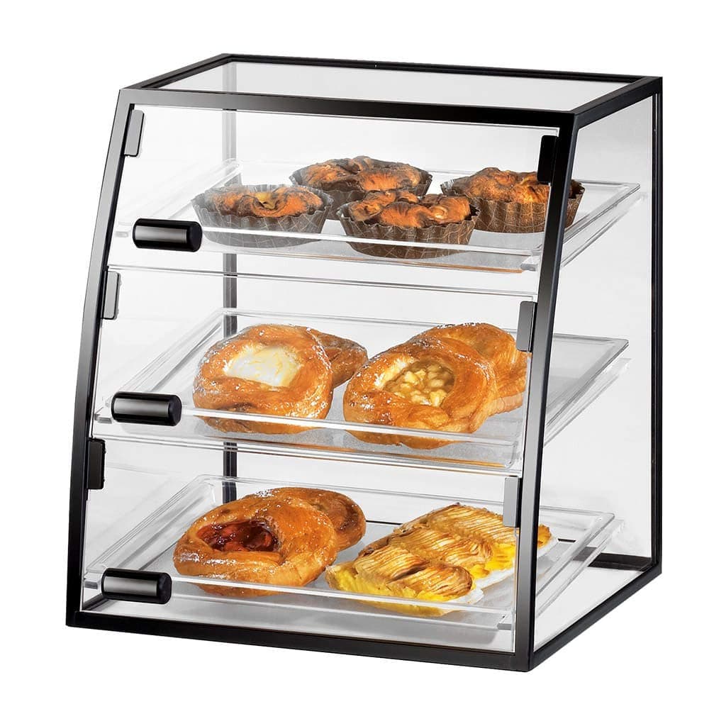 Cal-Mil 1708-1318 Curved Iron Display Case, 18" Width x 16" Depth x 21" Height, Black