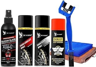 - BLACKBIRD Bike Care Kit. 1Pcs - Chain Lube 220ml, Chain Cleaner 220ml, De-Rust 120ml, All in One Polish 200ml, Chain Cleaning Brush and 2 Pc Microfiber Cloth