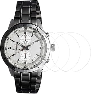 HARFINGTON 4pcs Watch Glass Screen Protector 27mm 9H Tempered Glass HD Clear Curved Edge Anti-Scratch Waterproof Round Smart Watch Dial Crystal Face Protective Film with Accessories