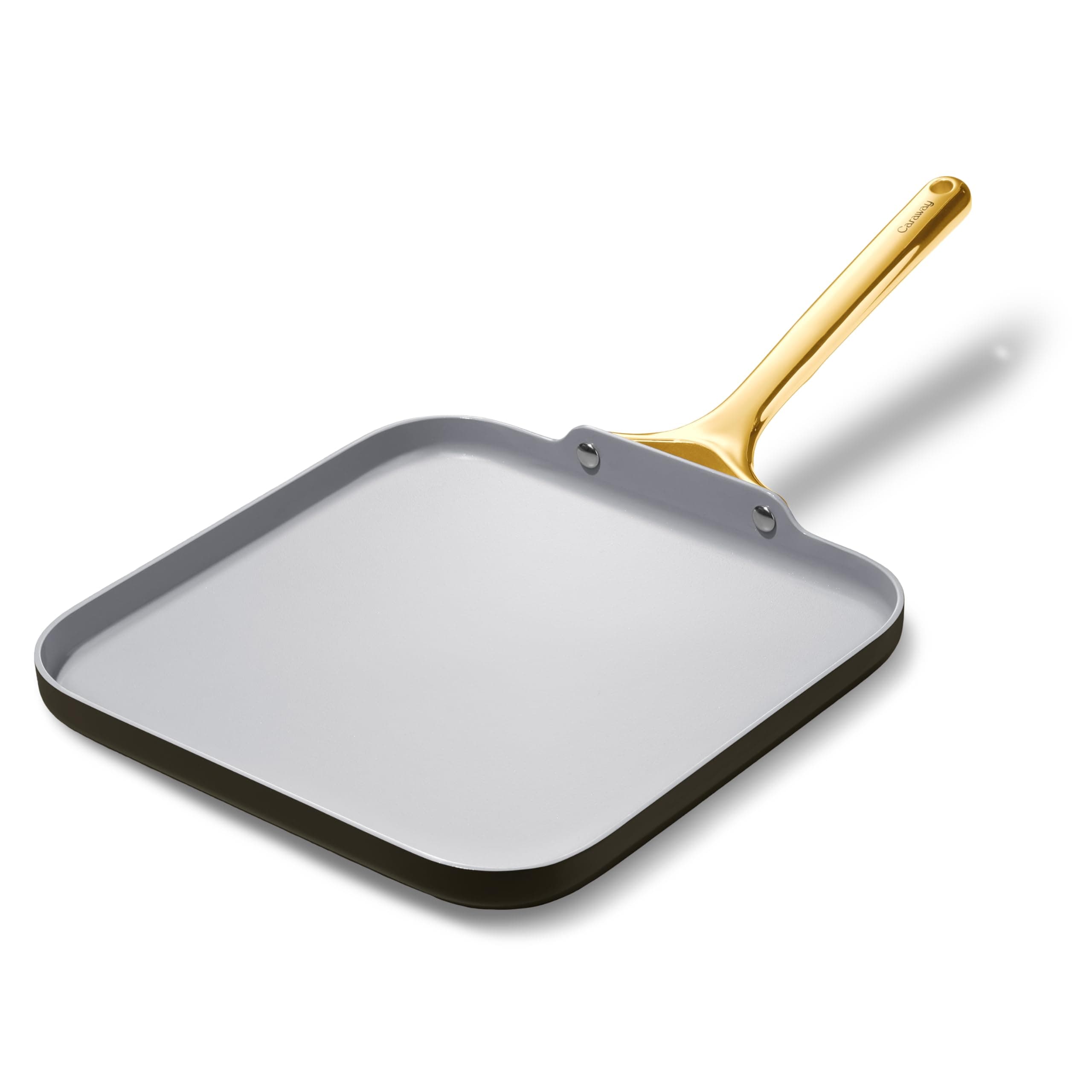 Square Griddle Pan - 11” Square Pan - Non-Stick Ceramic Coated - Non Toxic, PTFE & PFOA Free - Oven Safe & Compatible with All Stovetops - Black
