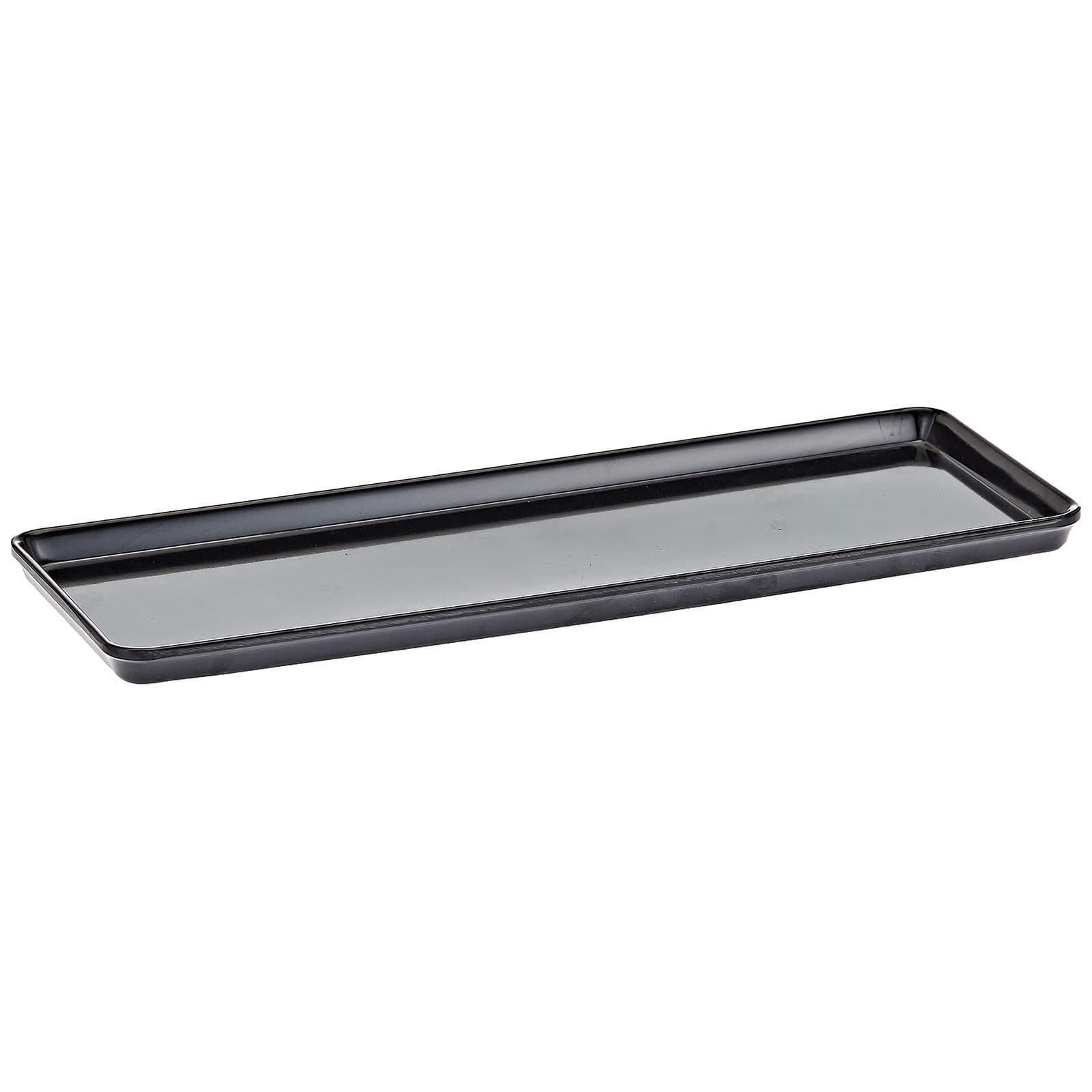 Harmony Melamine Rectangular Plate, Black, 10 inch, 2724623290355