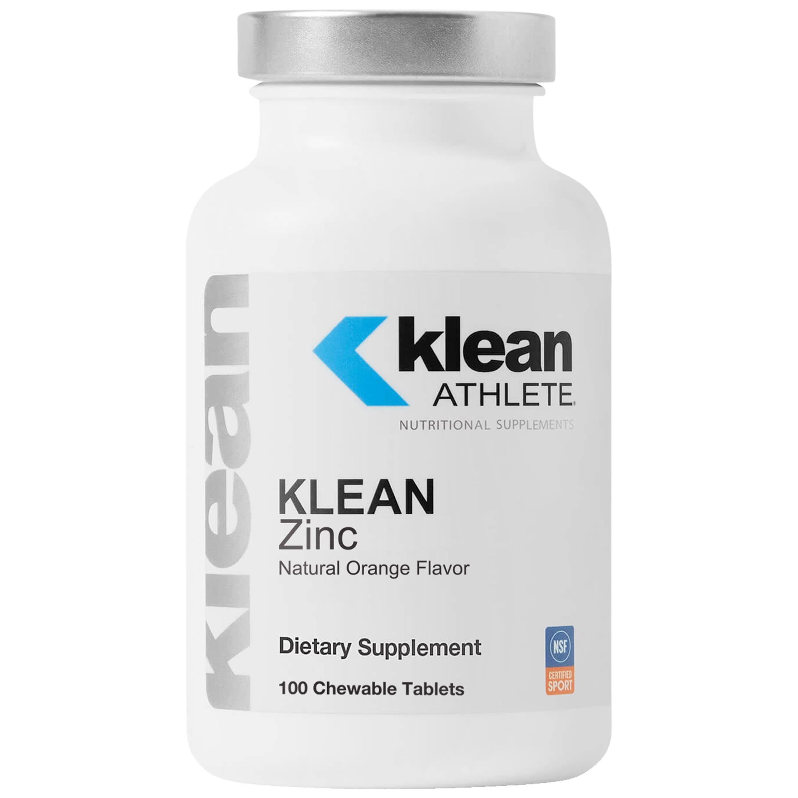 Klean ATHLETE Klean Zinc | Support for Immune System Function | NSF Certified for Sport | 100 Chewable Tablets | Natural Orange Flavor