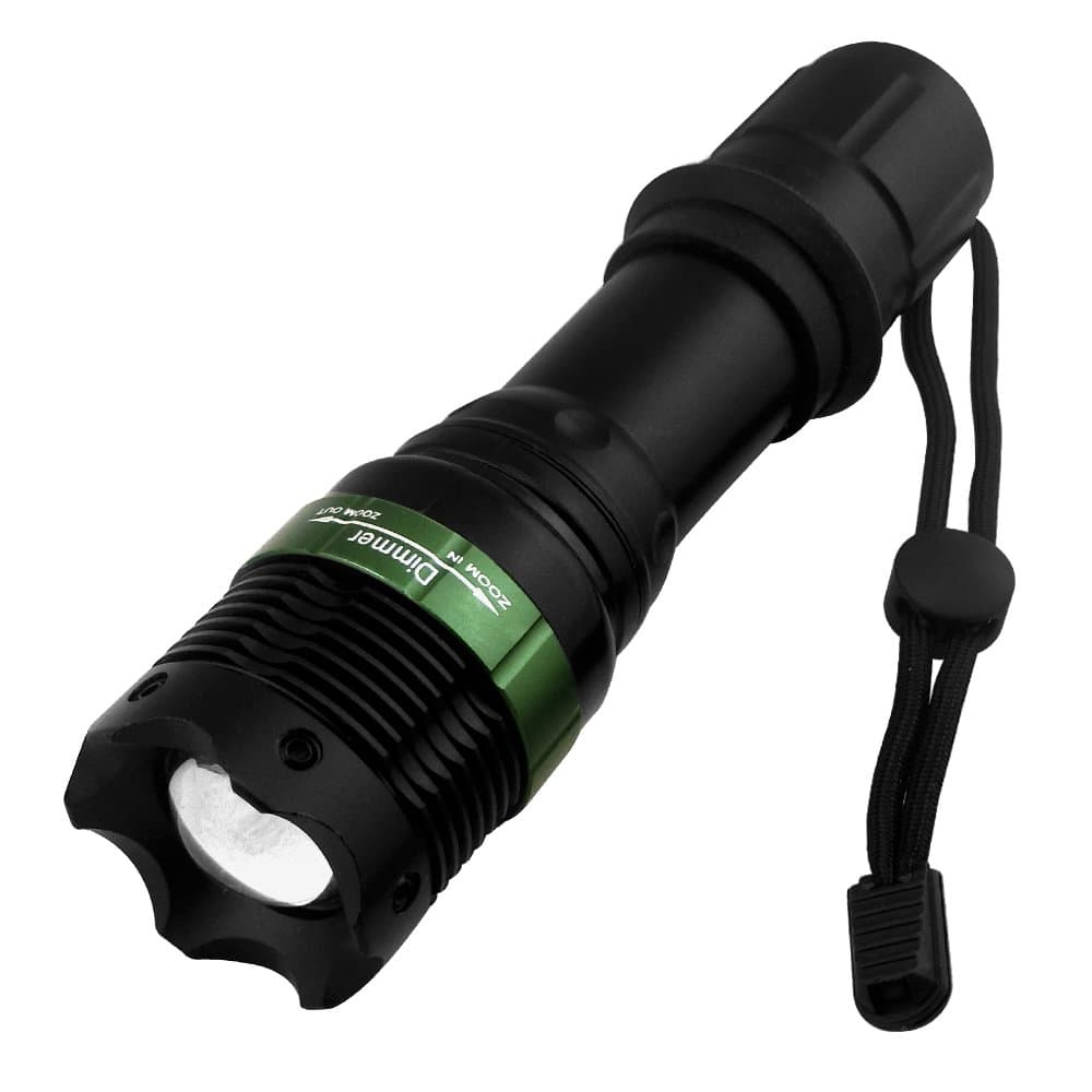 Kizad Super Bright Flashlight Zoomable XML T6 Light Torch,Outdoor Tactical Flashlight Waterproof, Great for Hunting,Cycling,Climbing,Camping and Out door Activities,Black