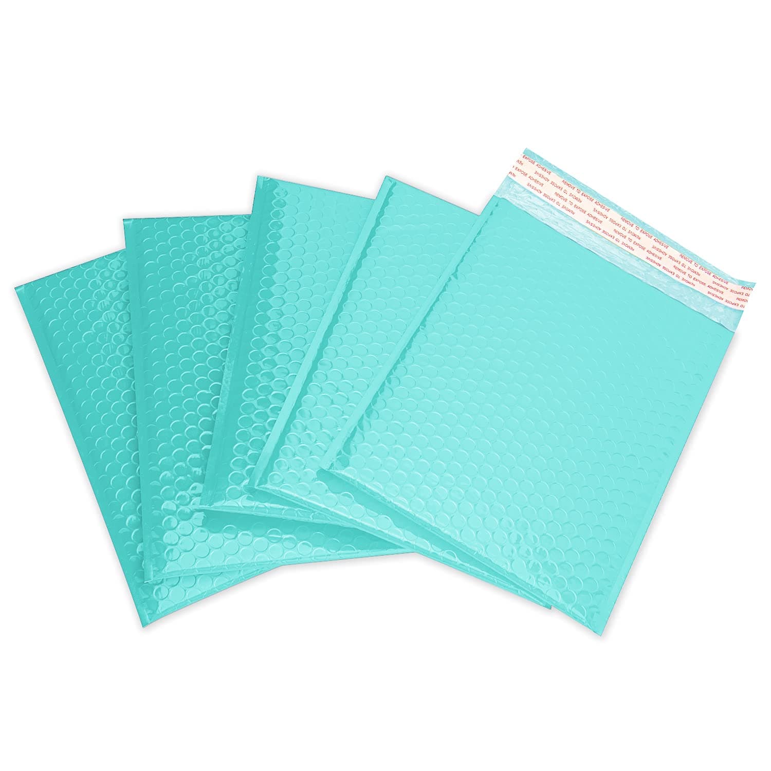 PACKAPRO 50pcs Bubble Mailers Padded Envelopes, 18x26cm Poly Padded Envelope Mailers Packaging Bags, 7x10In Self Seal Bubble Lined Wrap Polymailer Bags for Small Business Shipping Mailing, Teal Green