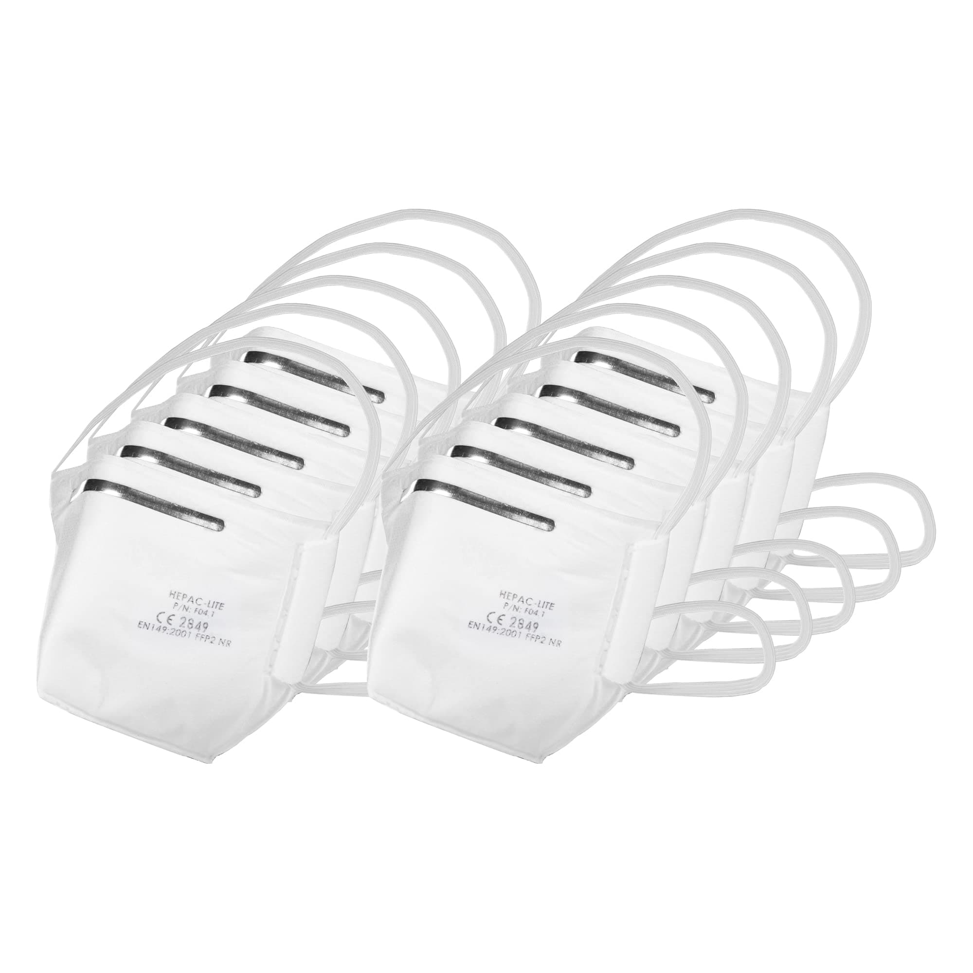 Trend Lightweight FFP2 HEPAC Filter Mask, Pack of 10, Efficient Particulate Capture & Day-Long Comfort, RPE/FFP2/A/10